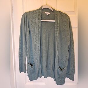 Croft & Barrow Women's Sage Open Front Cardigan